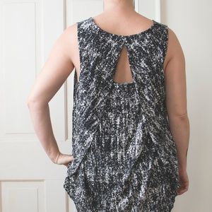 Rose & Olive Black and White Texture Tank
